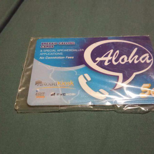 Aloha private dummy phone card closed new