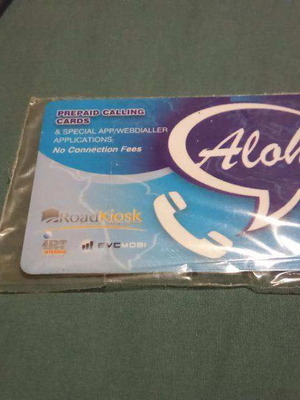 Aloha private dummy phone card closed new