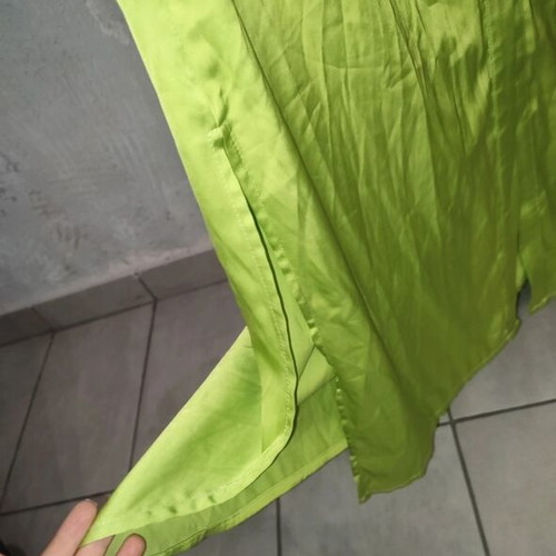 Innocent Lime Satin Cut-Out Maxi Dress new with tags, size S