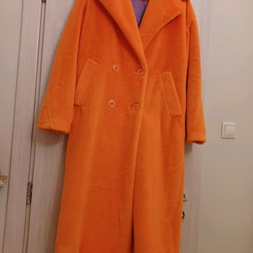 NEMA coat new, orange velour, size S