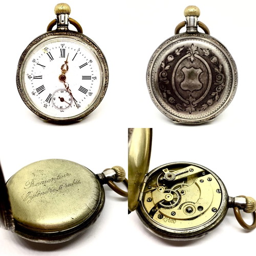 Longines pocket watch silver 1900 collectible