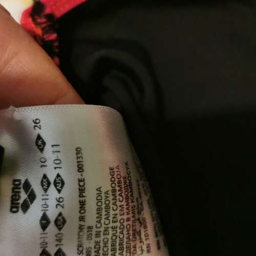 Arena swimsuit 10-11 years like new, black and pink