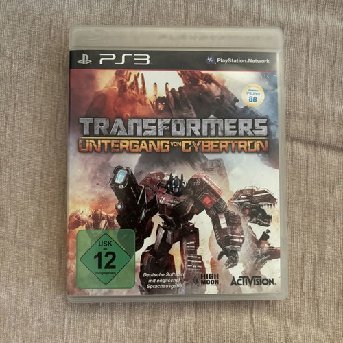 Transformers Fall of Cybertron PlayStation 3 game, complete