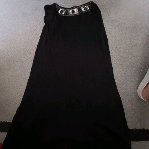 Black long blouse or dress Zara medium with sequins, like new