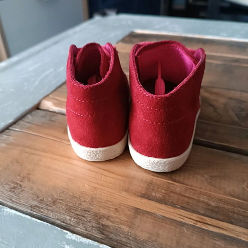 Falcotto baby red leather shoes new, size 19