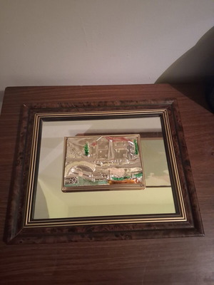 Vintage Italian Creazioni Artistiche decorative mirror frame used 25x30 cm
