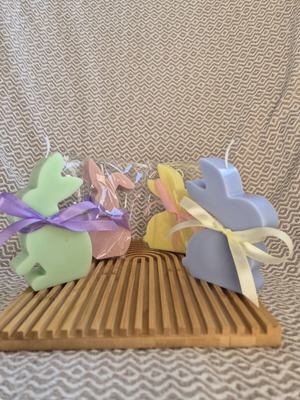 Aromatic Easter Bunny Candles 100g Soy Wax new