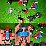  LEGO Αυθεντικά Οχήματα parts Marvel jeep Spiderman bike Από τρία διαφορετικά σετ (έχουν ελλείψεις) Original Spare parts Vehicles