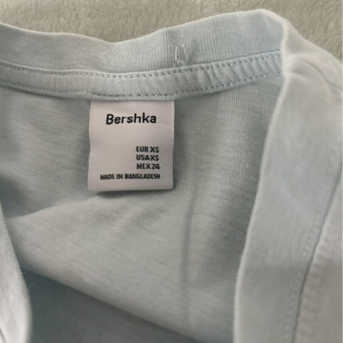 Bershka Crop Top XS with California Print like new, turquoise