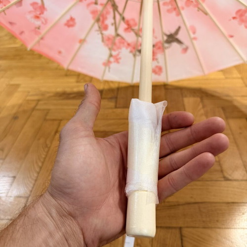 Chinese Pink Umbrella New With Almond Blossom And Bird Pattern