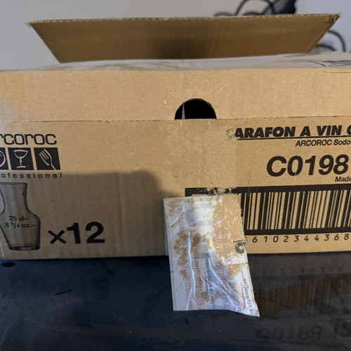 Wine carafes 250ml pack of 12 new