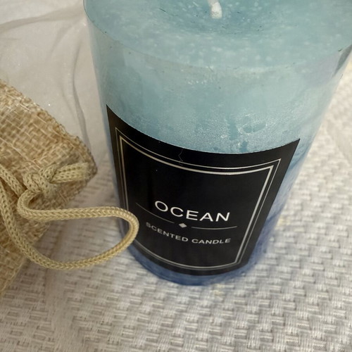 Paraffin candle with ocean scent new