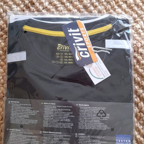Men's running set XXL new, black Crivit