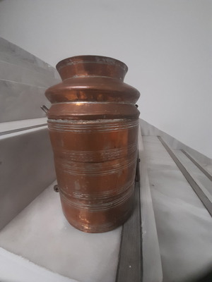 Large Ottoman copper food carrier used