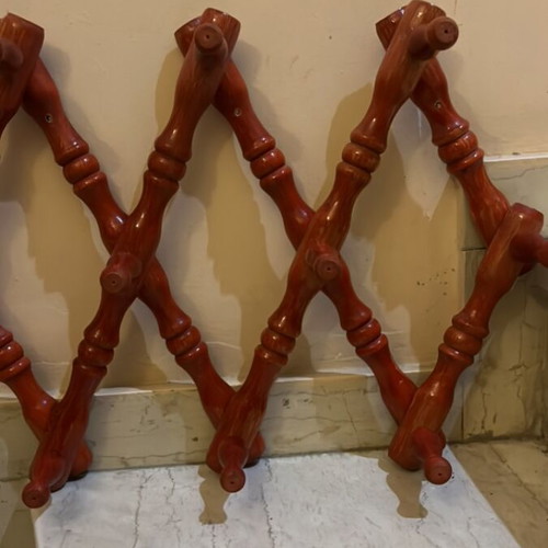 Wooden wall hanger used, in terracotta color