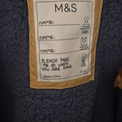 Marks & Spencer padded vest like new, yellow, age 6-7