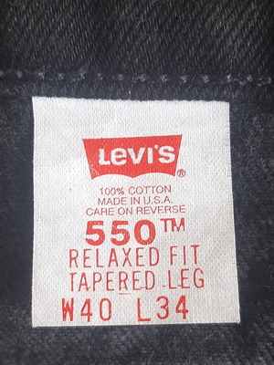 Vintage LEVI'S 550 Made in USA W40 L34 1990ς μαύρο