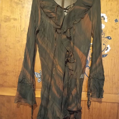 Mat Fashion dress like new, brown with ruffles