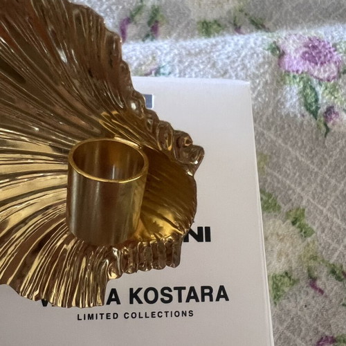 Vassia Kostara gold shell accessory