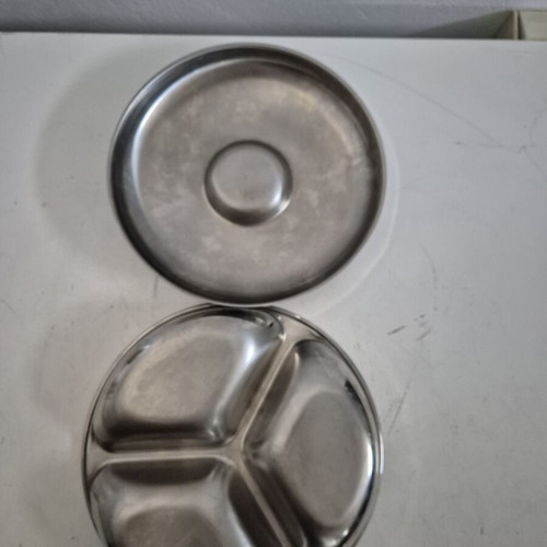 Metal Serving Bowl with Lid and 3 Compartments