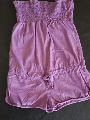 Strapless Romper used, purple, one size with belt