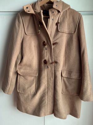 Mango coat used, beige with pockets and hood