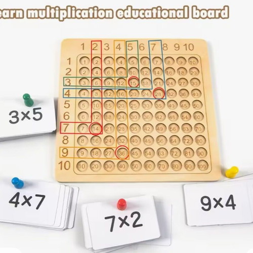 Montessori wooden multiplication math game like new