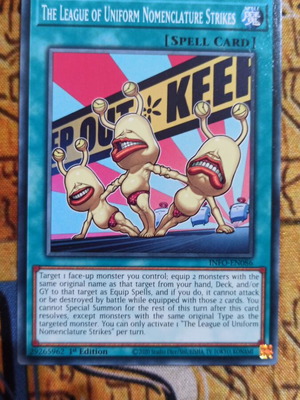 The League Of Uniform Nomenclature Strikes Spell Card σαν καινούργιο