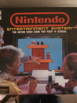 Nintendo Entertainment System (NES) console used with Super Mario Bros European version