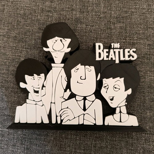 The Beatles collectible figure new, 3d printing, white and black