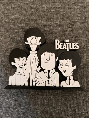 The Beatles collectible figure new, 3d printing, white and black