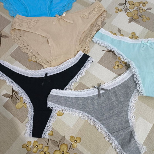 Set of 5 new cotton-rich underwear for S/heavy M size