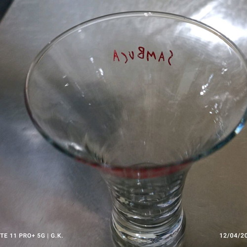 Set of 2 Sambuca Molinari glasses like new, collectible