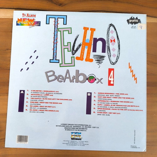 Techno Beatbox Vol. 4 vinyl record like new, electronic 1992