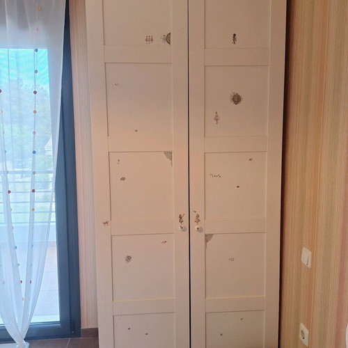 White two-door wardrobe used