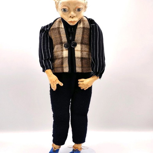 Antique handmade doll Quasimodo from Notre Dame used