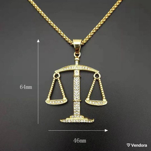 316L stainless steel scales necklace new, 60 cm chain length