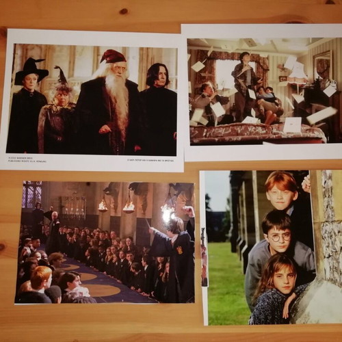 Harry Potter Warner Bros. collectible photos used, set of 4 from first two movies
