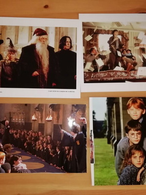Harry Potter Warner Bros. collectible photos used, set of 4 from first two movies