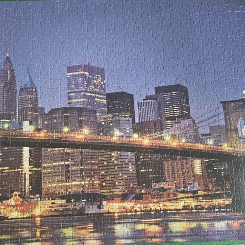 Clementoni New York City Skyline and Brooklyn Bridge Puzzle 1000 Pieces like new
