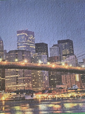 Clementoni New York City Skyline and Brooklyn Bridge Puzzle 1000 Pieces like new