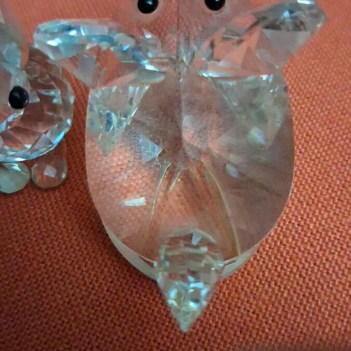 Crystal animal figurines like new, set of 3 pieces