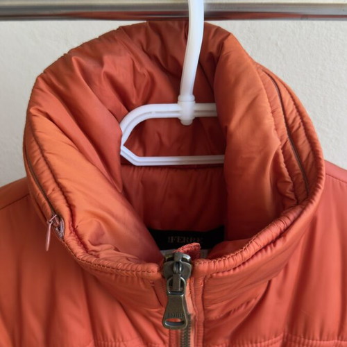 Men's winter jacket like new, size L, orange