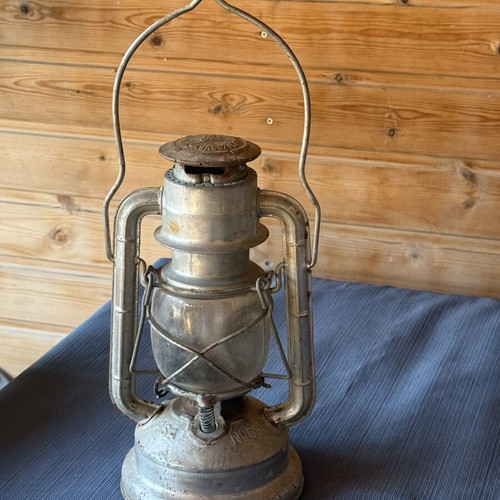 Antique oil lamp used