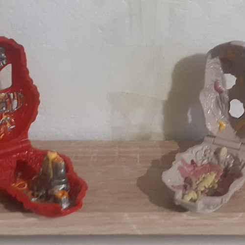 Mighty Max Lava Beast & Zomboid figures, like new, pack of 2