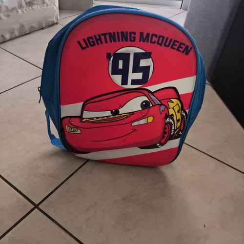 Children's backpack Cars Lightning McQueen like new, blue and red