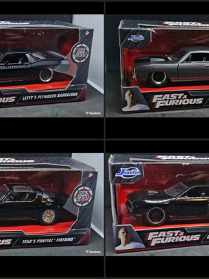 Jada Fast and Furious 1/32 scale new cars, set of 4