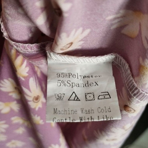 Women's short skirt like new purple-pink with flowers, size L
