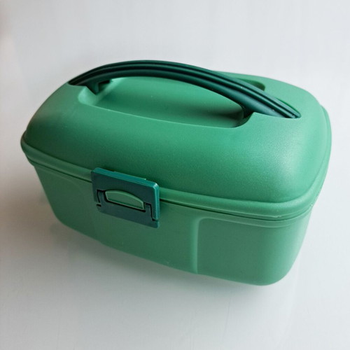 Mini hard type toiletry bag new, green, large capacity