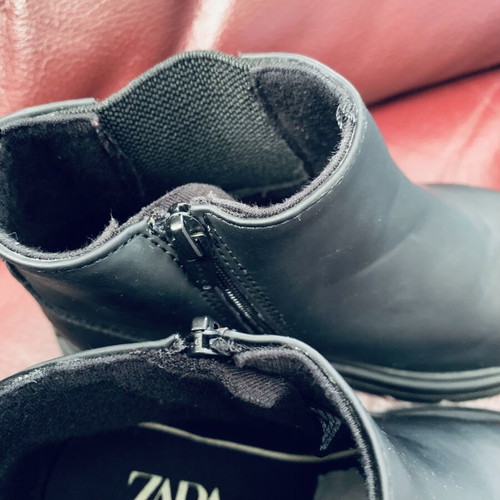 Zara leather boots and Reflex rain boots set like new, sizes 26 & 27